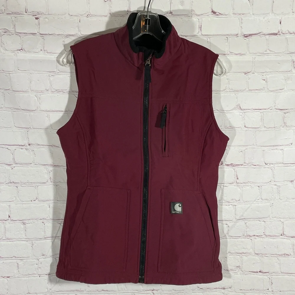 Carhartt Women's Burgundy Soft Shell Vest - Picture 1 of 9